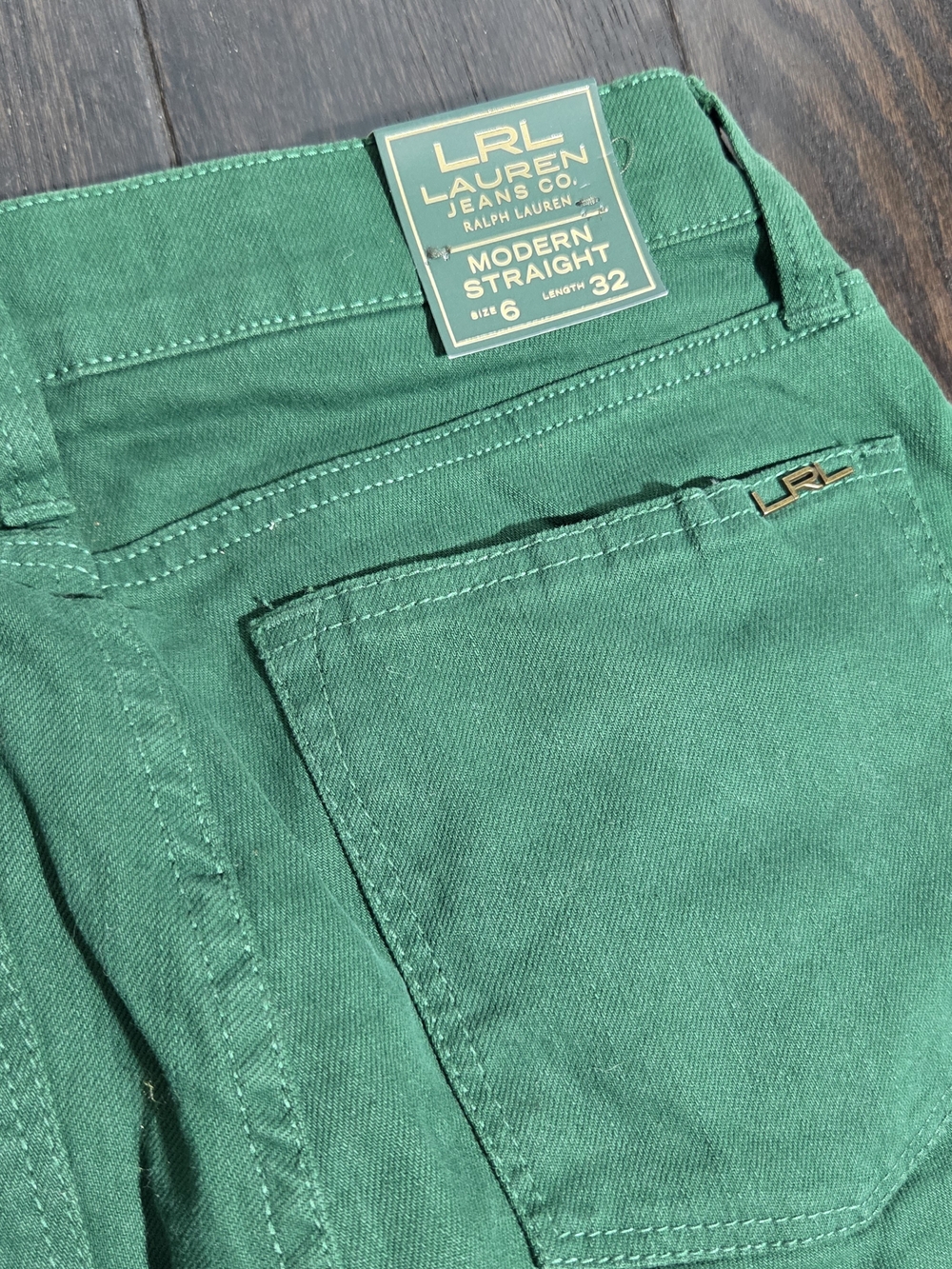 Lauren Ralph Lauren LRL Modern Straight Jeans - Green